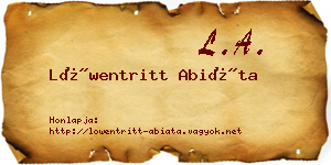 Löwentritt Abiáta névjegykártya